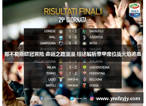 那不勒斯欧冠冒险 命运之路漫漫 综述解析意甲席位战火焰逾高